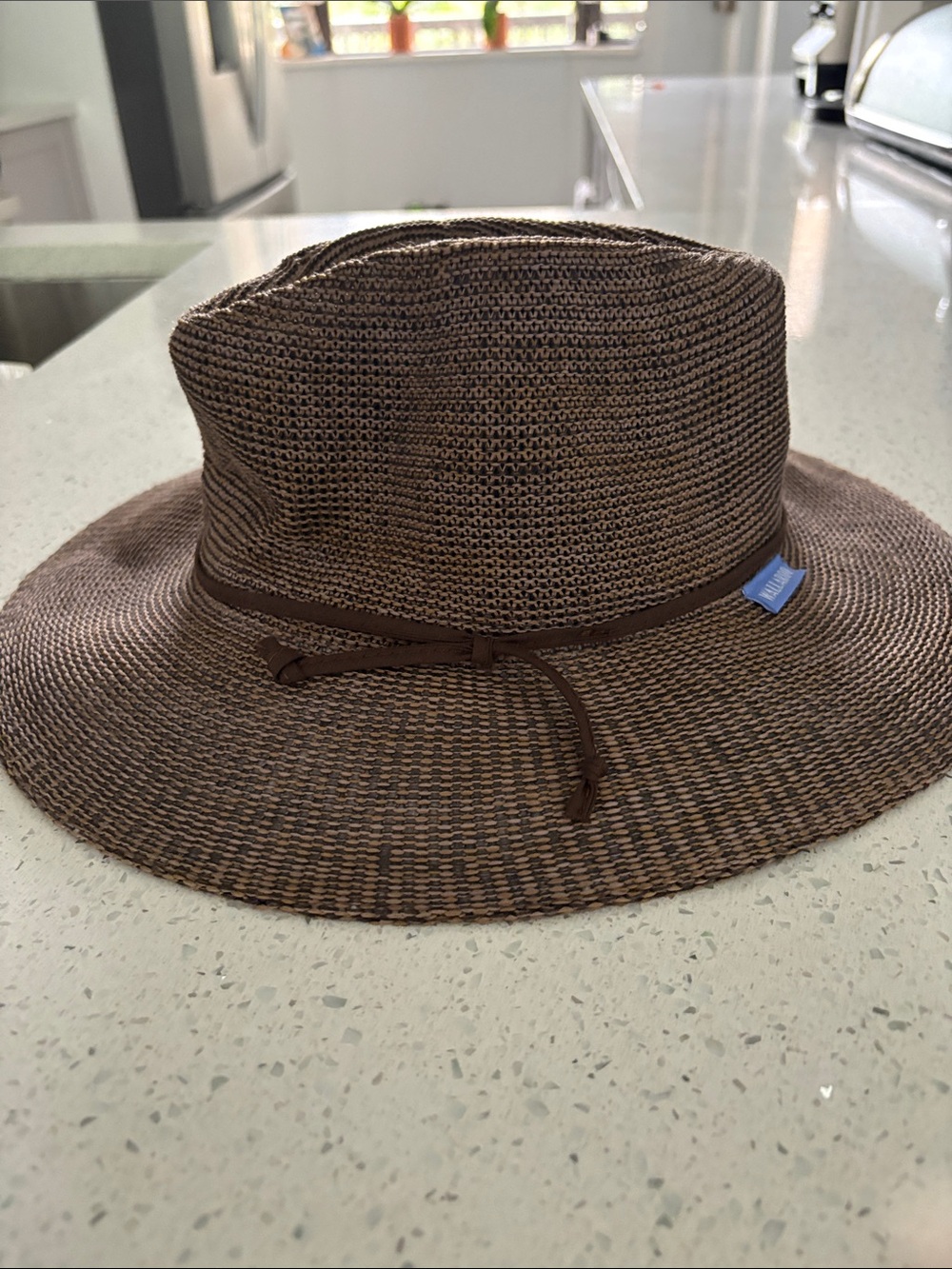 Brown Woven Fedora Hat - Picture 2 of 6